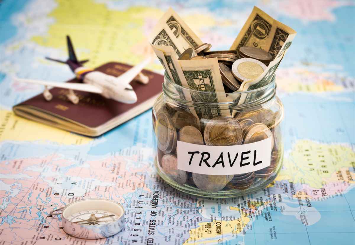 Pot with money for a trip in Iceland