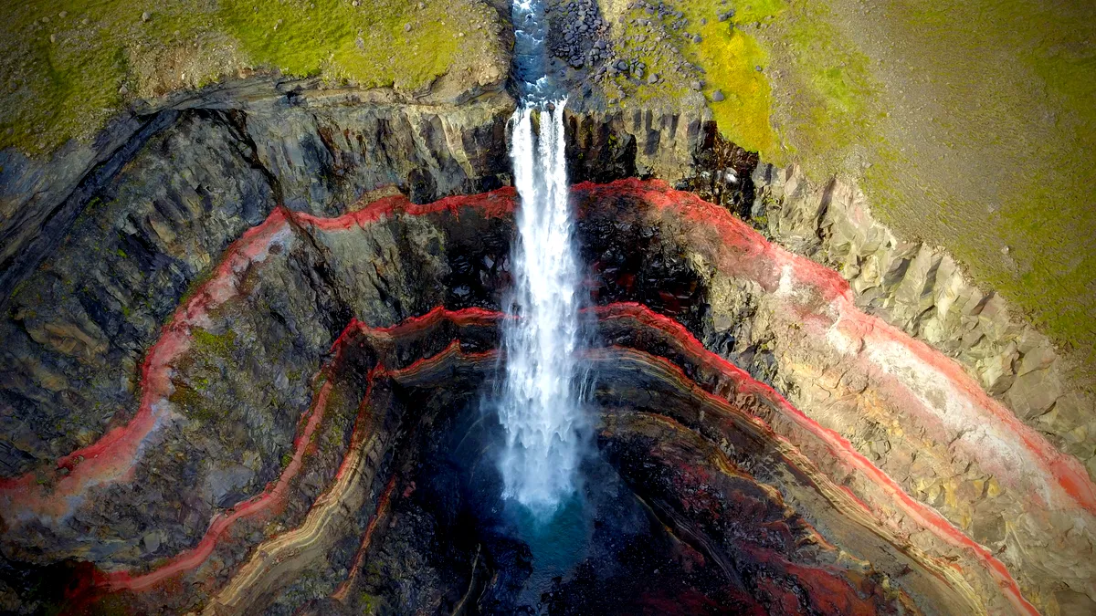 Hengifoss Waterfall