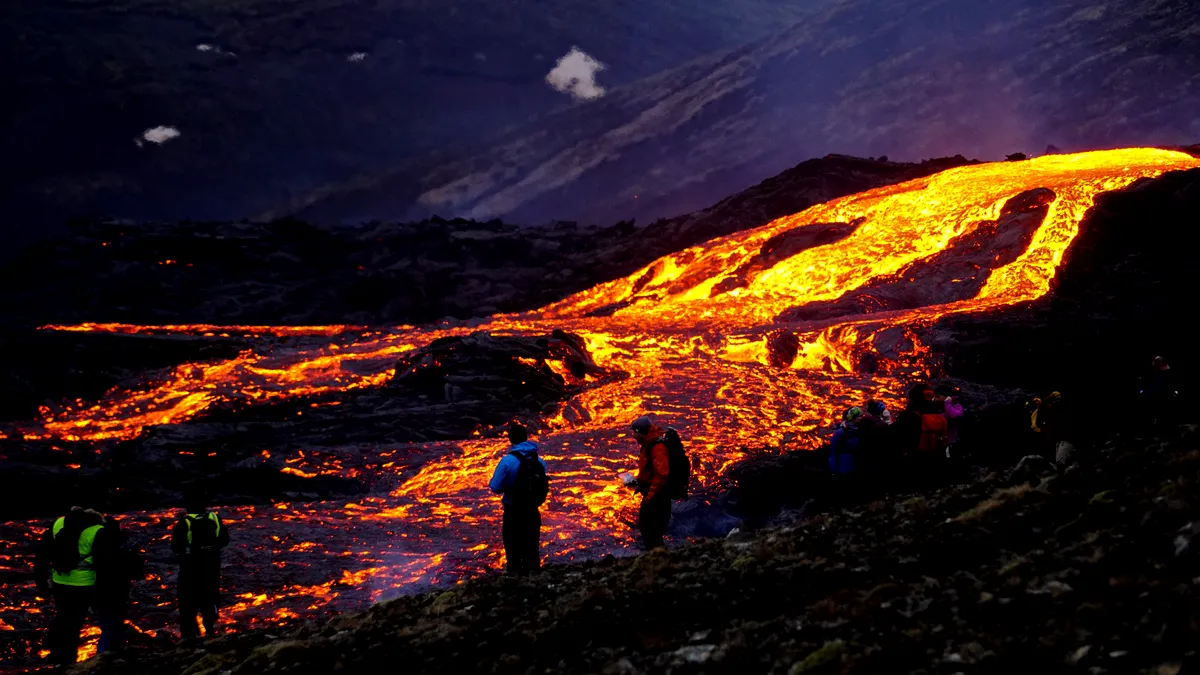 Volcano activity in Iceland