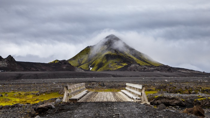 Gravel road in Iceland where you would need an extra insurance for your camper rental
