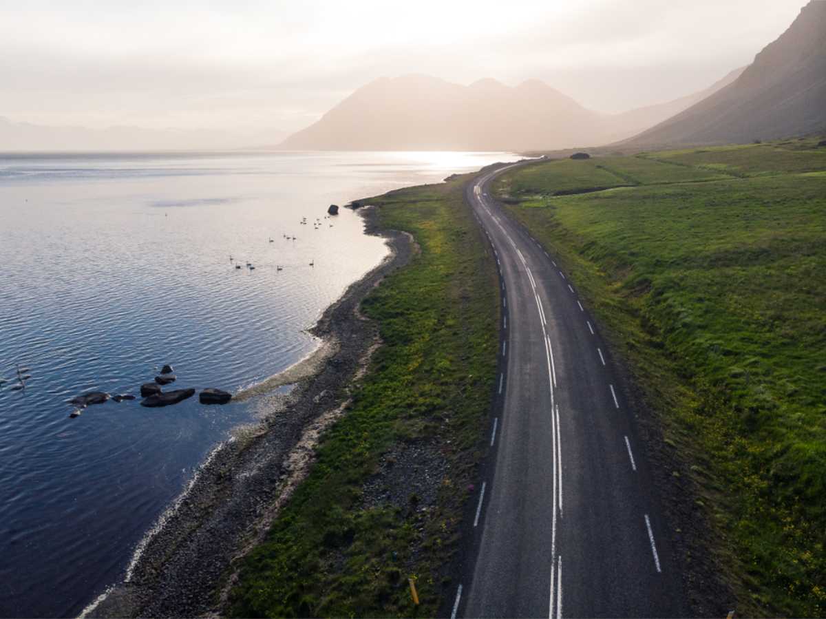 Vista panor&aacute;mica de la Ring Road de Islandia