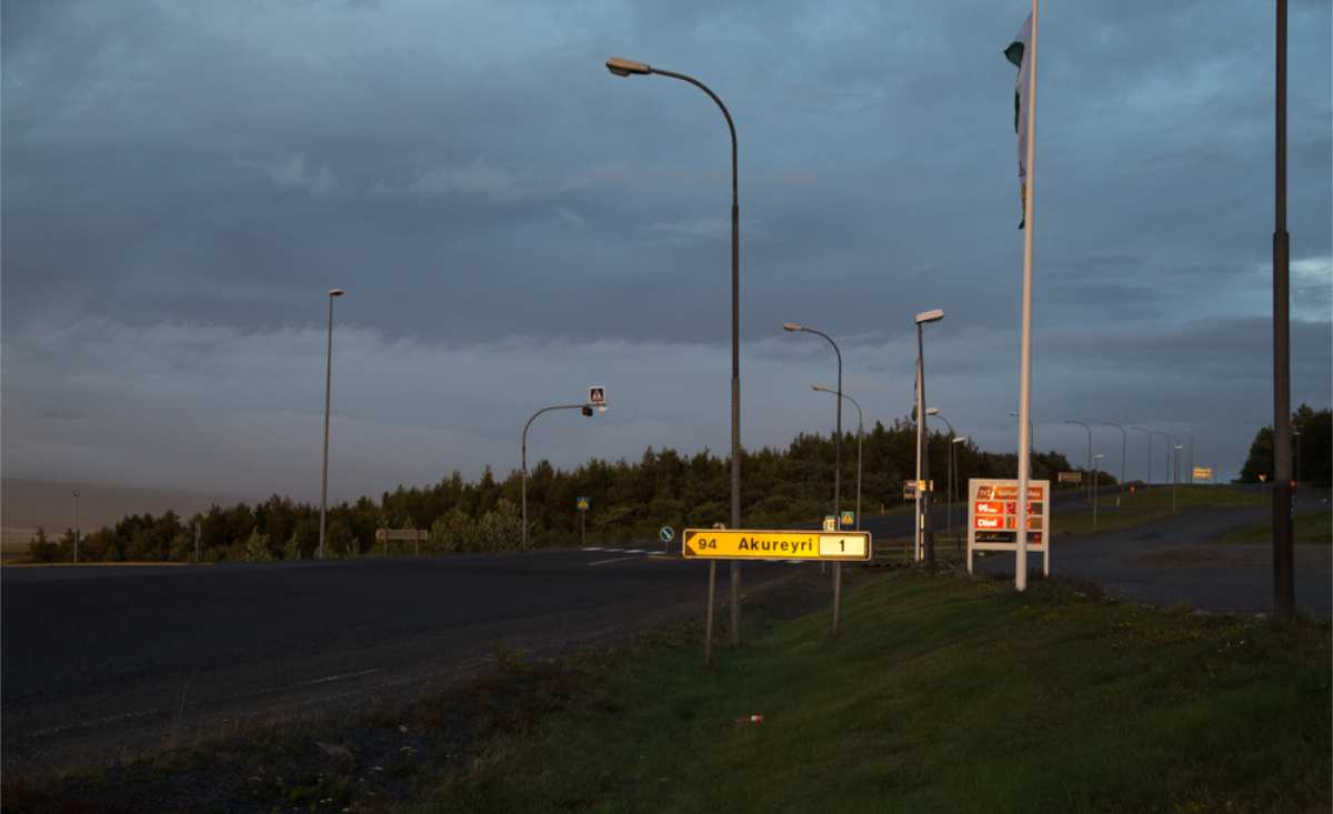 Soste carburante e distanze nel Diamond Circle Distributore di benzina vicino ad Akureyri